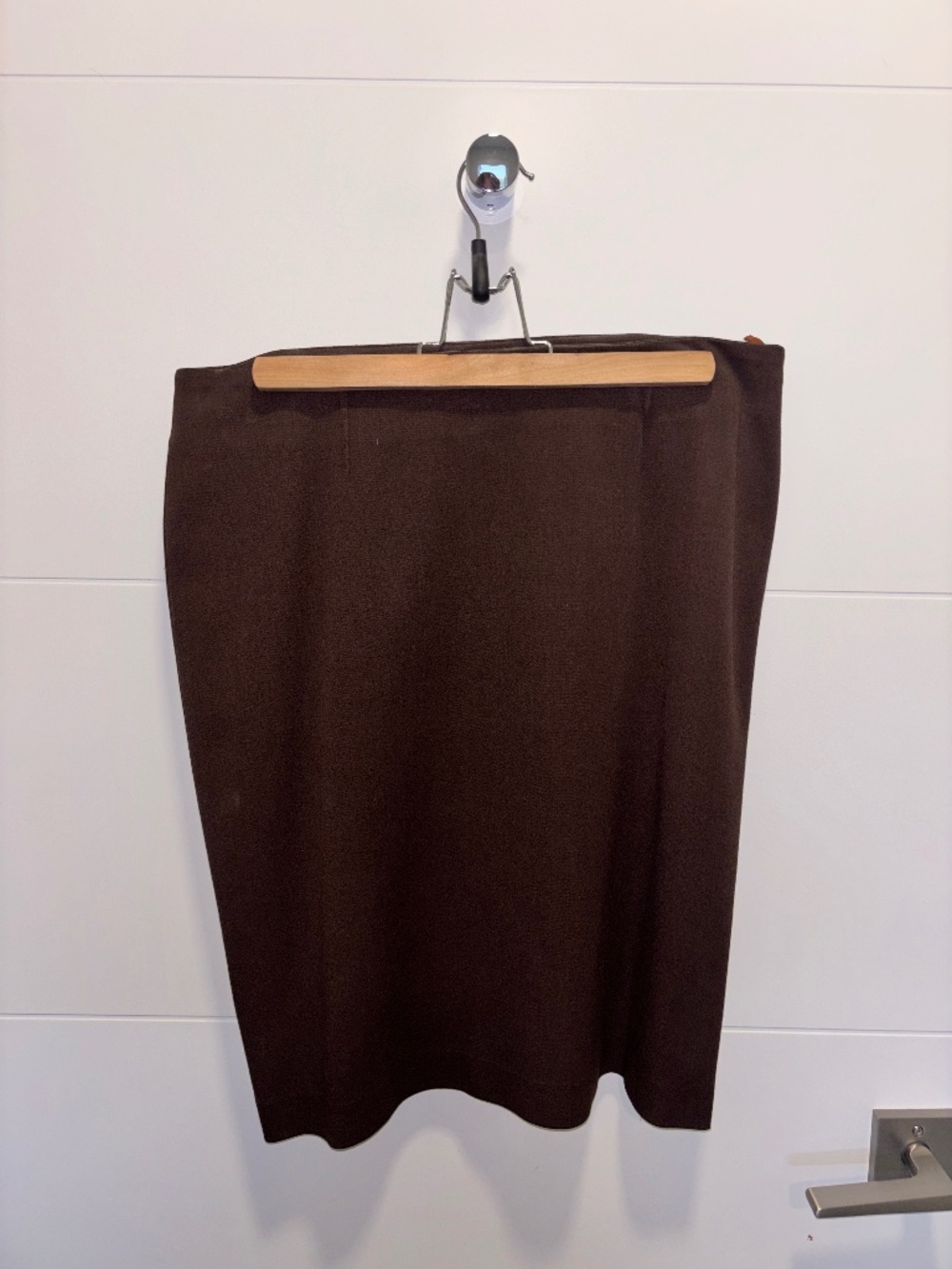 Brown High-Waisted Pencil Skirt Knee Length Career Workwear Size 8